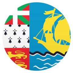 Hvordan Flagg: Saint-Pierre-et-Miquelon emoji ser ut på Joypixels.