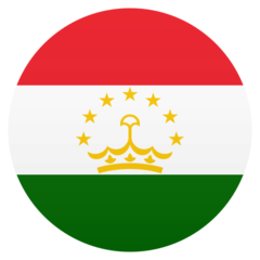 How Flag: Tajikistan emoji looks on Joypixels.