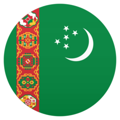 How Flag: Turkmenistan emoji looks on Joypixels.