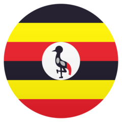 How Flag: Uganda emoji looks on Joypixels.