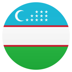 How Flag: Uzbekistan emoji looks on Joypixels.