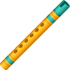 How Flute emoji looks on Joypixels.