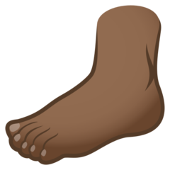 How Foot: Medium-Dark Skin Tone emoji looks on Joypixels.