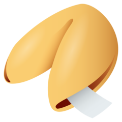 How Fortune Cookie emoji looks on Joypixels.