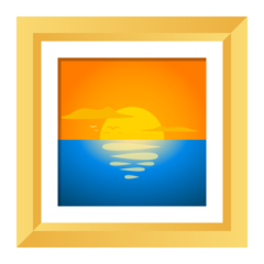 How Framed Picture emoji looks on Joypixels.