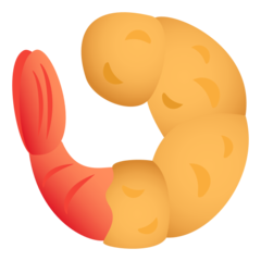 How Fried Shrimp emoji looks on Joypixels.