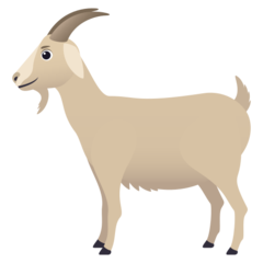 How Goat emoji looks on Joypixels.