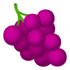 Como o emoji do Uvas é exibido no Joypixels.