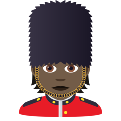 How Guard: Dark Skin Tone emoji looks on Joypixels.