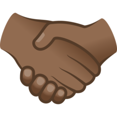 How Handshake: Medium-Dark Skin Tone emoji looks on Joypixels.