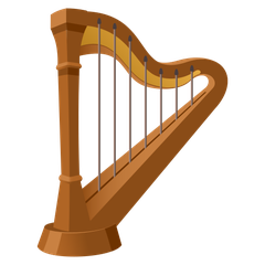 How Harp emoji looks on Joypixels.