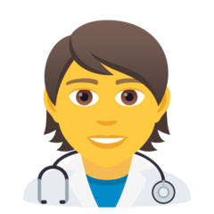 How Health Worker emoji looks on Joypixels.