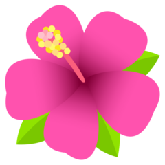 How Hibiscus emoji looks on Joypixels.