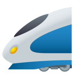 How High-Speed Train emoji looks on Joypixels.