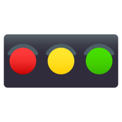 How Horizontal Traffic Light emoji looks on Joypixels.