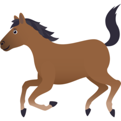 How Horse emoji looks on Joypixels.