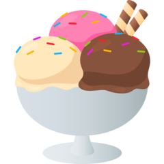 How Ice Cream emoji looks on Joypixels.