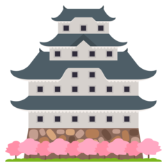 Bagaimana Kastel Jepang emoji terlihat di Joypixels.