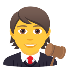 Como o emoji do Juiz no tribunal é exibido no Joypixels.