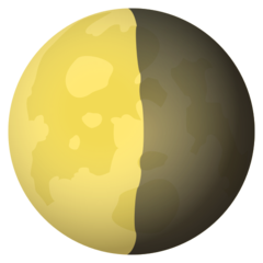 A quoi ressemblent les emoji Dernier quartier de lune sur Joypixels.