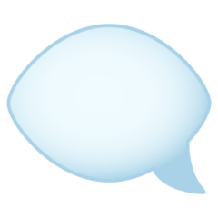 How Left Speech Bubble emoji looks on Joypixels.