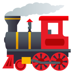 Wie Dampflokomotive Emoji auf Joypixels aussieht.