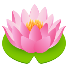 Hvordan Lotus emoji ser ud på Joypixels.