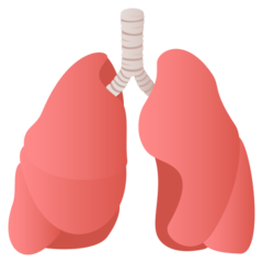 How Lungs emoji looks on Joypixels.