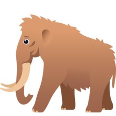 Hvordan Mammut emoji ser ud på Joypixels.