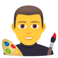 Come Artista uomo emoji appare su Joypixels.