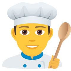 How Man Cook emoji looks on Joypixels.