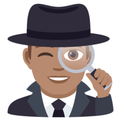 How Man Detective: Medium Skin Tone emoji looks on Joypixels.