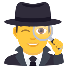 How Man Detective emoji looks on Joypixels.