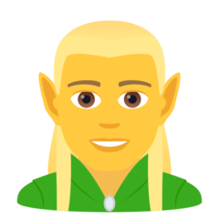 How Man Elf emoji looks on Joypixels.