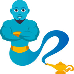 How Man Genie emoji looks on Joypixels.