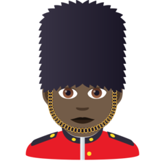 How Man Guard: Dark Skin Tone emoji looks on Joypixels.