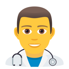 How Man Health Worker emoji looks on Joypixels.