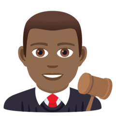 How Man Judge: Medium-Dark Skin Tone emoji looks on Joypixels.