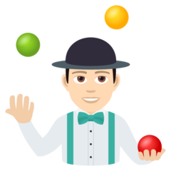 A quoi ressemblent les emoji Jongleur: peau claire sur Joypixels.