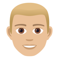 How Man: Medium-Light Skin Tone emoji looks on Joypixels.