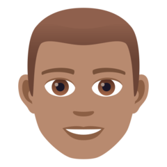 How Man: Medium Skin Tone emoji looks on Joypixels.