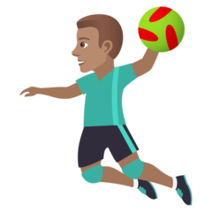 Bagaimana emoji Lelaki bermain bola baling: ton kulit sederhana kelihatan di Joypixels.