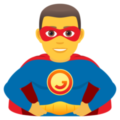 A quoi ressemblent les emoji Super-héros homme sur Joypixels.