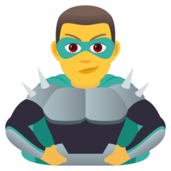 How Man Supervillain emoji looks on Joypixels.