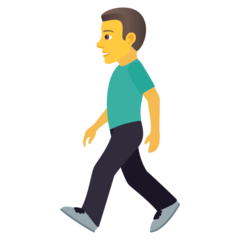 How Man Walking emoji looks on Joypixels.