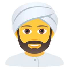 How Man Wearing Turban emoji looks on Joypixels.