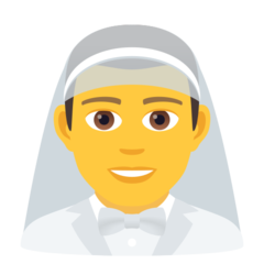 How Man with Veil emoji looks on Joypixels.