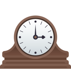 How Mantelpiece Clock emoji looks on Joypixels.