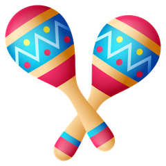 How Maracas emoji looks on Joypixels.