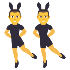 How Men with Bunny Ears emoji looks on Joypixels.